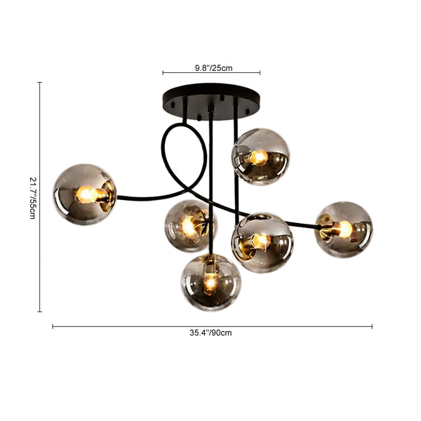 Geometric Modo Bubble Glass Chandelier