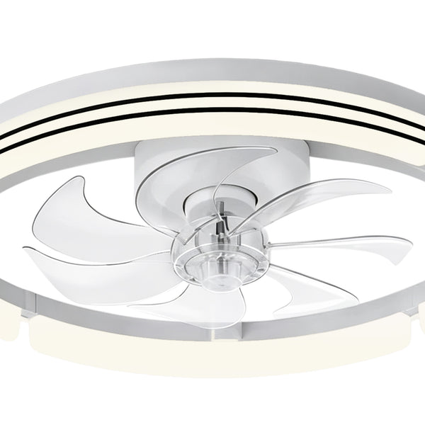 Dimmable Indoor Bedroom Flush Mount Ceiling Fan with Light