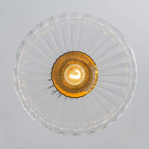 Clear Glass Round Semi Flush Mount