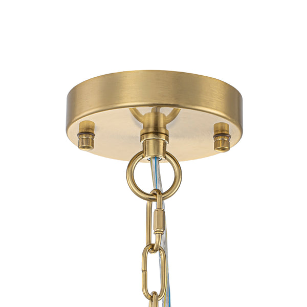 5-Light Teardrop Crystal Round Chandelier