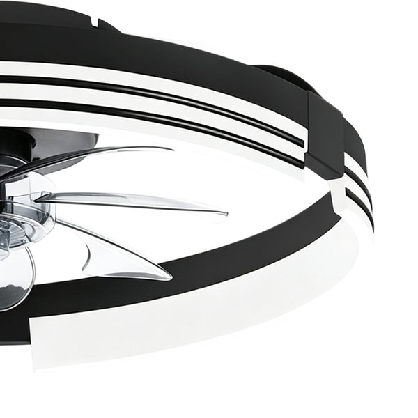 Dimmable Indoor Bedroom Flush Mount Ceiling Fan with Light
