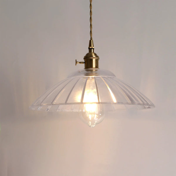 Moderne strukturierte Kuppelglas-Pendelleuchte, 1-flammig