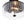 2-Light Black Ribbed Glass Semi Flush Mount