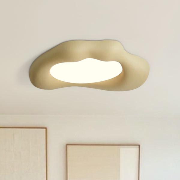 Nordic Cloud LED Resin Wabi-Sabi Flush Mount Ceramic Ceiling Light
