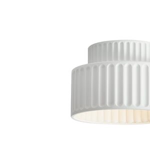 Nordic Cream Style 2-Layer Flush Mount Ceramic Ceiling Light