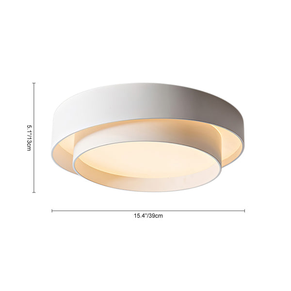 Concentric Rings Round Flush Mount Ceiling Light