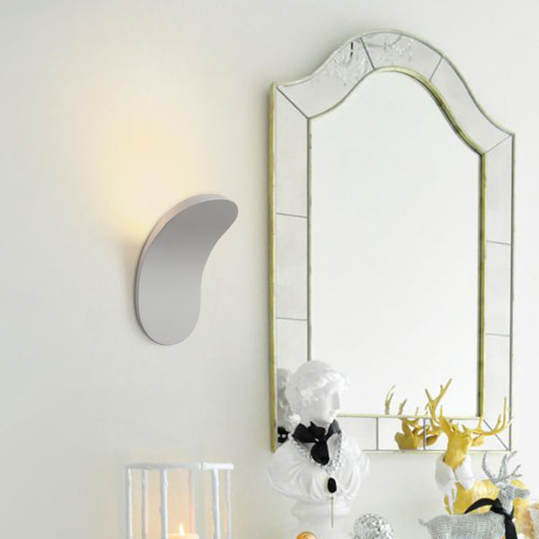Thehouselights-Minimalist Modern Wall Sconce in Black/White Finish-Wall Lights-White-Warm White