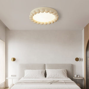Nordische minimalistische LED-Wabi-Sabi-Unterputz-Keramik-Deckenleuchte in Harzperlenform 