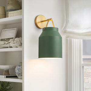 Thehouselights - 1 - Light Geometric Wall Sconce - Wall Lights - Green - 