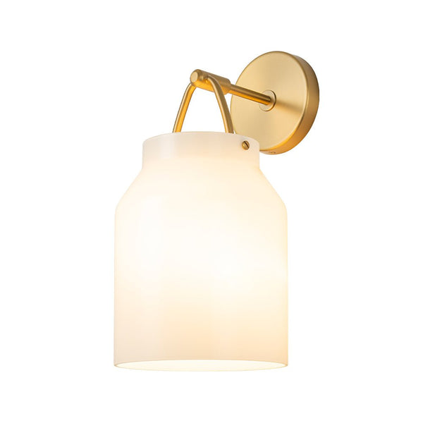 Thehouselights - 1 - Light Geometric Wall Sconce - Wall Lights - White - 