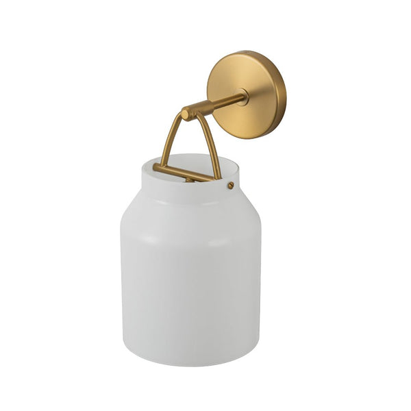 Thehouselights - 1 - Light Geometric Wall Sconce - Wall Lights - White - 