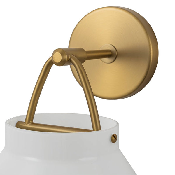 Thehouselights - 1 - Light Geometric Wall Sconce - Wall Lights - White - 