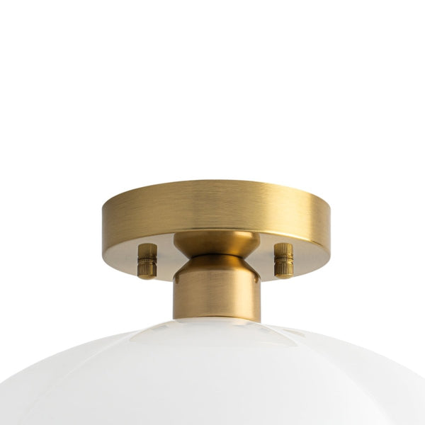 Thehouselights-1-Light Opal Glass Curved Semi Flush Mount-Ceiling Light-1-Light-