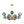 Thehouselights-12-Light Two-tier Modern Sputnik Blue Bubble Glass Chandelier-Chandelier-12-Light-