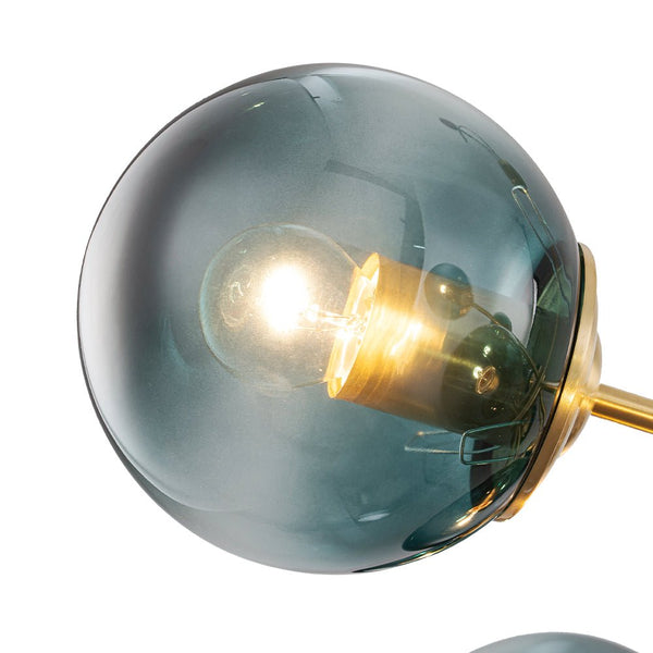Thehouselights-12-Light Two-tier Modern Sputnik Blue Bubble Glass Chandelier-Chandelier-12-Light-
