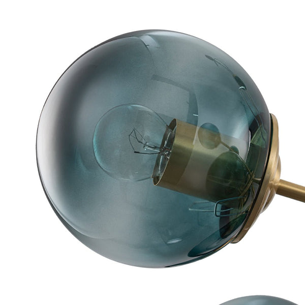 Thehouselights-12-Light Two-tier Modern Sputnik Blue Bubble Glass Chandelier-Chandelier-12-Light-