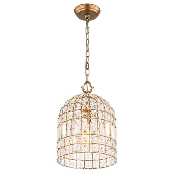 Thehouselights - 1/3 - Light Crystal Cage Brass Chandelier - Chandelier - 1 - Light - 