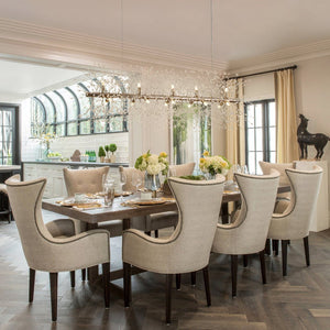 Thehouselights - 15 - Light Linear Sputnik Firework Chandelier - Chandelier - Brass - 