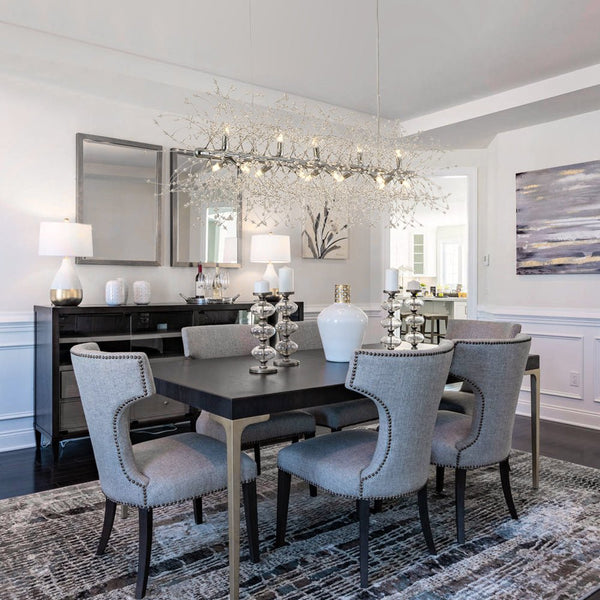 Thehouselights - 15 - Light Linear Sputnik Firework Chandelier - Chandelier - Brass - 