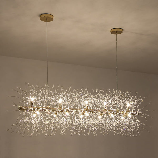 Thehouselights - 15 - Light Linear Sputnik Firework Chandelier - Chandelier - Chrome - 