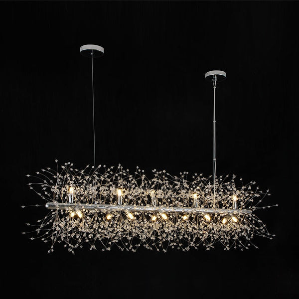 Thehouselights - 15 - Light Linear Sputnik Firework Chandelier - Chandelier - Chrome - 