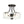 Thehouselights-2-Light Hammered Glass Semi Flush Mount-Flush Mount-Black-