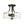 Thehouselights-2-Light Hammered Glass Semi Flush Mount-Flush Mount-Black-