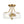 Thehouselights-2-Light Hammered Glass Semi Flush Mount-Flush Mount-Brass-