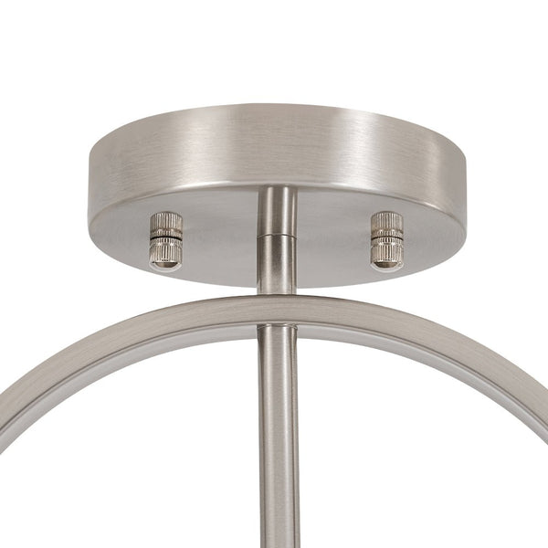 Thehouselights-2-Light Linen Drum Flush Mount Ceiling-Ceiling Light-Nickel-
