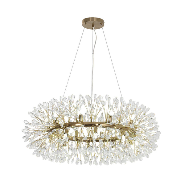 Thehouselights - 20 - Light Oversized Crystal Dandelion Chandelier - Chandelier - Chrome - 