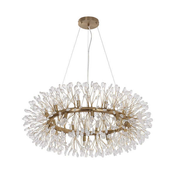 Thehouselights - 20 - Light Oversized Crystal Dandelion Chandelier - Chandelier - Chrome - 