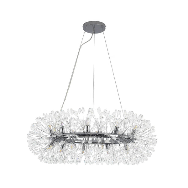 Thehouselights - 20 - Light Oversized Crystal Dandelion Chandelier - Chandelier - Chrome - 