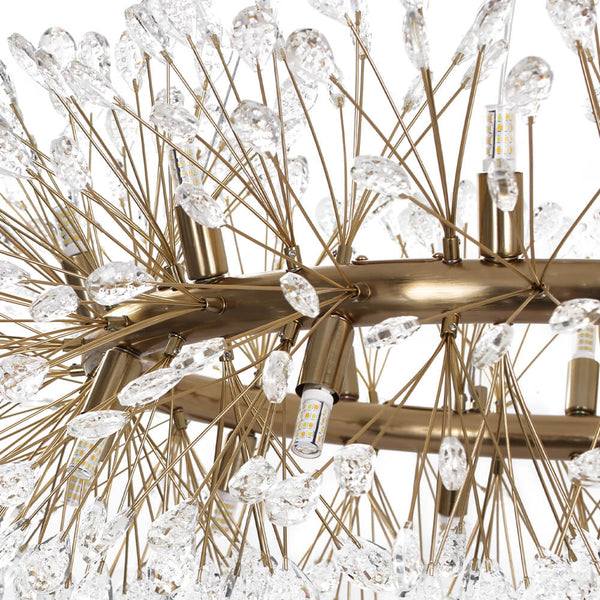 Thehouselights - 20 - Light Oversized Crystal Dandelion Chandelier - Chandelier - Chrome - 