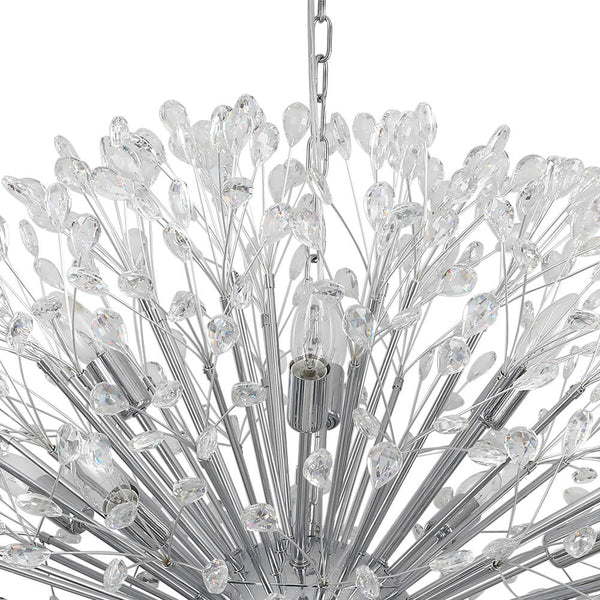 Thehouselights - 20 - Light Oversized Firework Chandelier Large Luxury Sputnik Hanging Light - Chandelier - Chrome - 