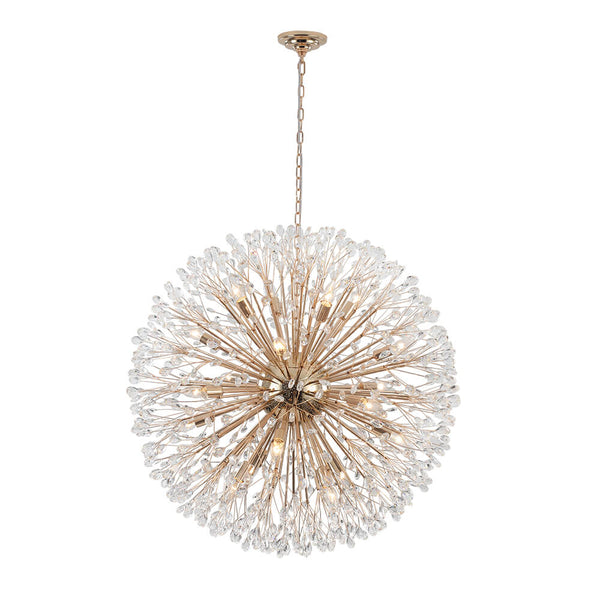 Thehouselights - 20 - Light Oversized Firework Chandelier Large Luxury Sputnik Hanging Light - Chandelier - Chrome - 