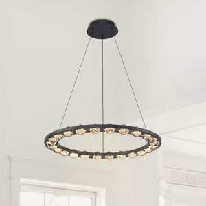 Thehouselights - 24 - Light Bubble Glass Circle LED Chandelier - Chandelier - 24 - Light - 