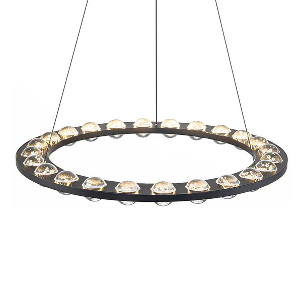 Thehouselights - 24 - Light Bubble Glass Circle LED Chandelier - Chandelier - 24 - Light - 