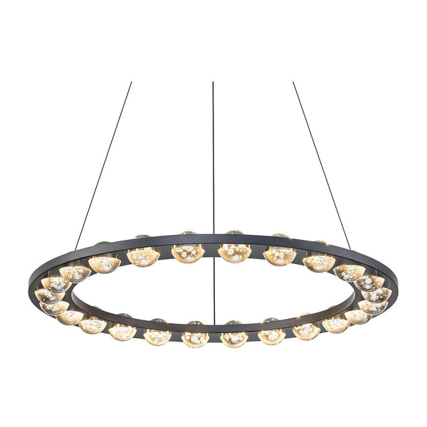 Thehouselights - 24 - Light Bubble Glass Circle LED Chandelier - Chandelier - 24 - Light - 