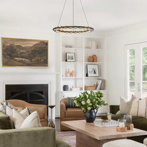 Thehouselights - 24 - Light Bubble Glass Circle LED Chandelier - Chandelier - 24 - Light - 