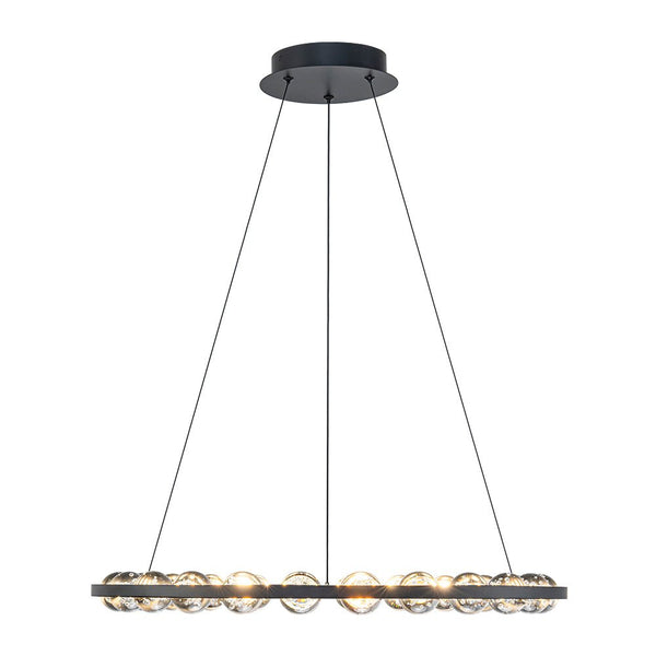 Thehouselights - 24 - Light Bubble Glass Circle LED Chandelier - Chandelier - 24 - Light - 