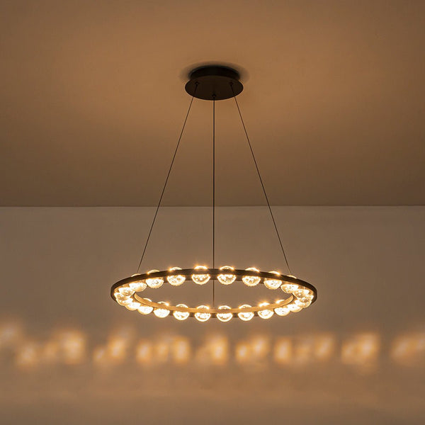 Thehouselights - 24 - Light Bubble Glass Circle LED Chandelier - Chandelier - 24 - Light - 