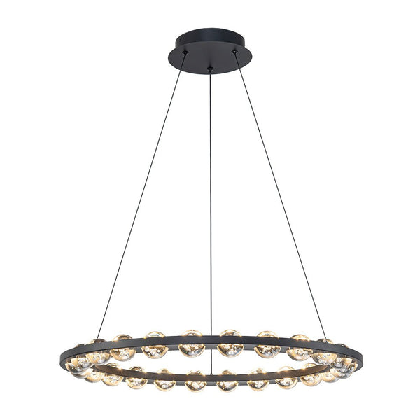 Thehouselights - 24 - Light Bubble Glass Circle LED Chandelier - Chandelier - 24 - Light - 