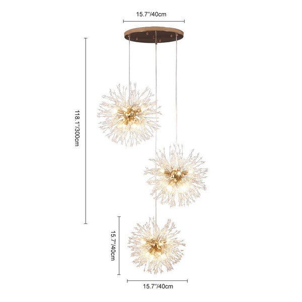 Thehouselights - 24/40 - Light Modern Large Sputnik Firework Chandelier - Chandelier - 24 - Light - 