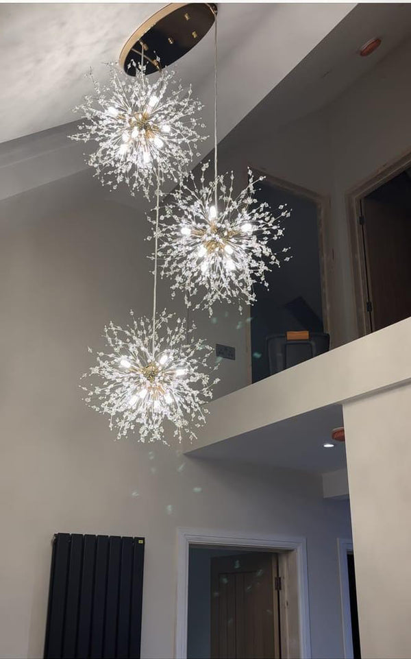 24/40-Light Modern Large Sputnik Firework Chandelier