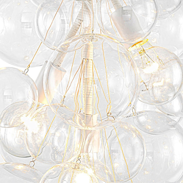 Thehouselights - 3 - Light Cluster Glass Bubble Chandelier - Chandelier - 3 - Light - Black