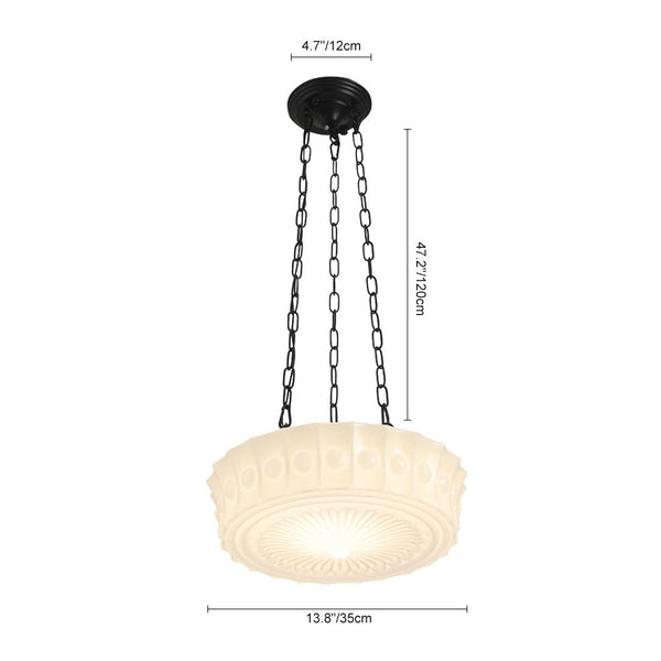 Thehouselights - 3 - Light White Ceramic Glass Pendant Light - Pendant - 3 - Light - 