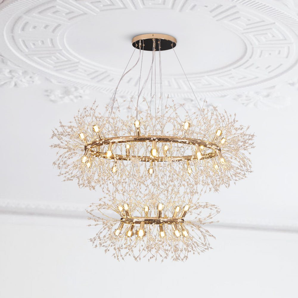 32-Light Modern Large 2-Tiers Firework Chandelier | Thehouselights ...