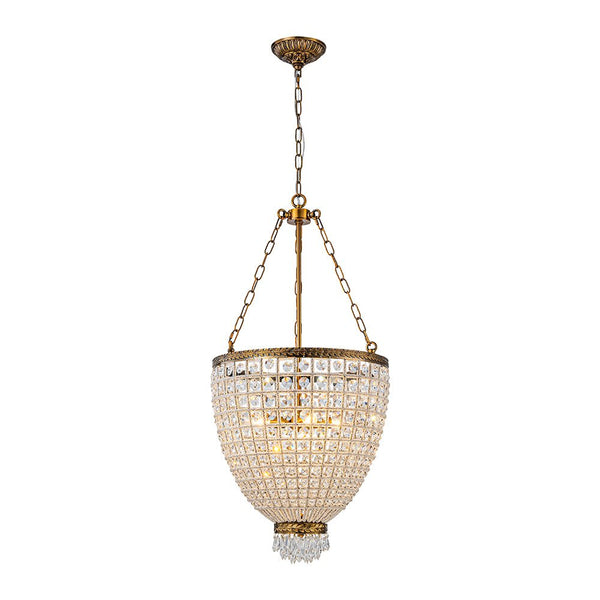 Thehouselights - 4 - Light Basket Crystal Chandelier - Chandelier - 4 - Light - 