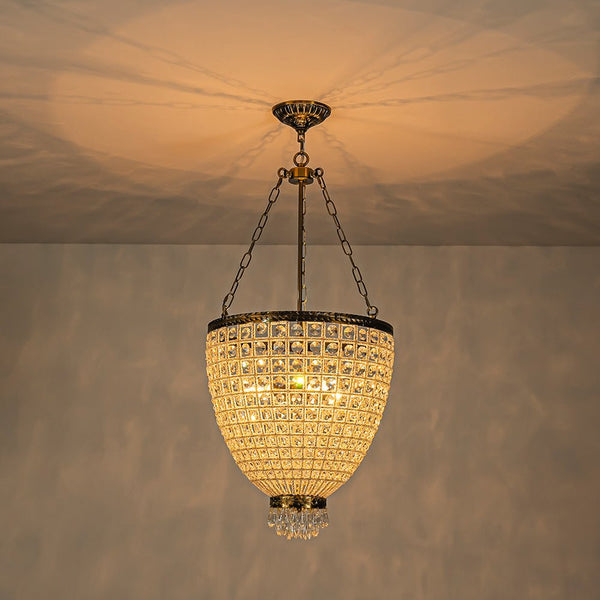 Thehouselights - 4 - Light Basket Crystal Chandelier - Chandelier - 4 - Light - 