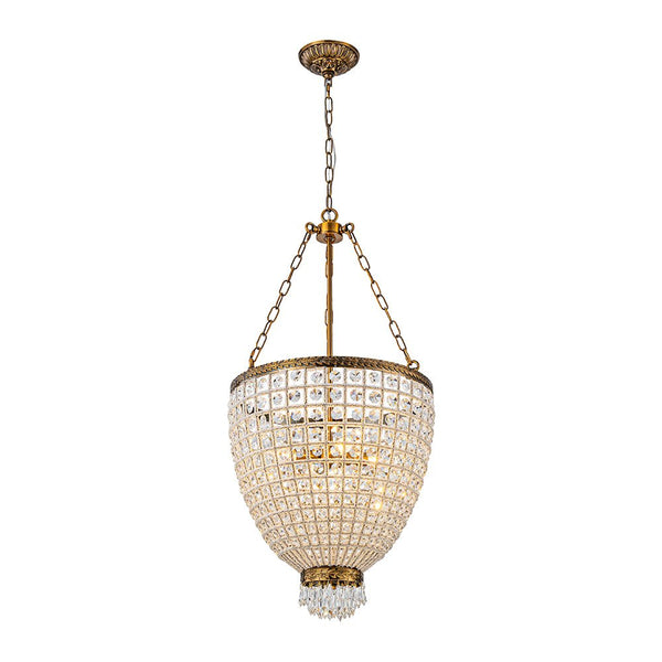 Thehouselights - 4 - Light Basket Crystal Chandelier - Chandelier - 4 - Light - 
